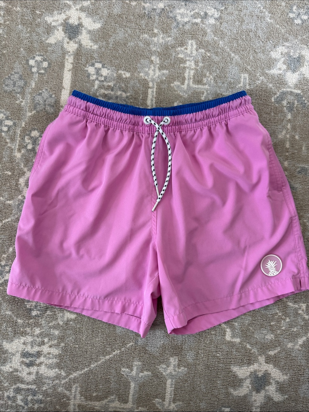 Chubbies Men's Pink Swim Shorts with Drawstring